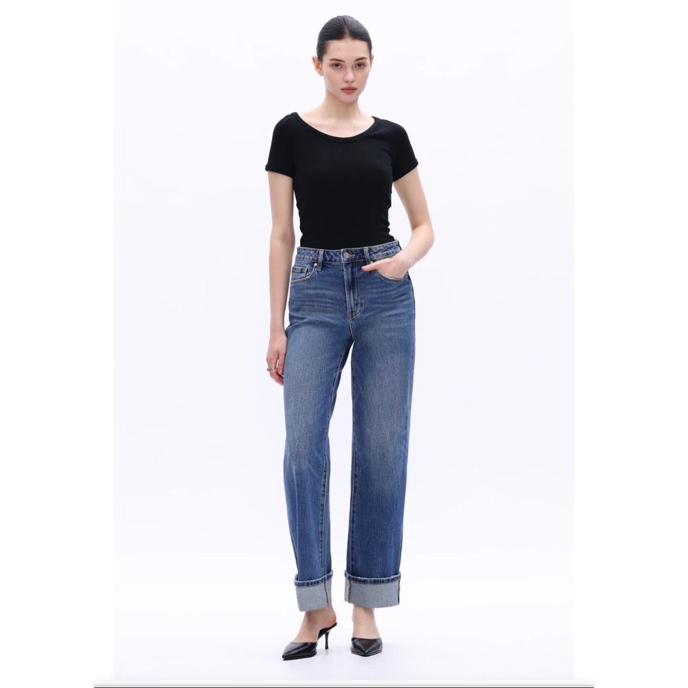 Bayea High Rise Straight Leg Jeans sz 31 NWOT